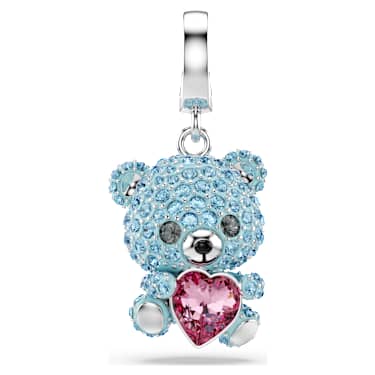Idyllia Charm Verschiedene Schliffe, Teddy, Blau, Rhodiniert